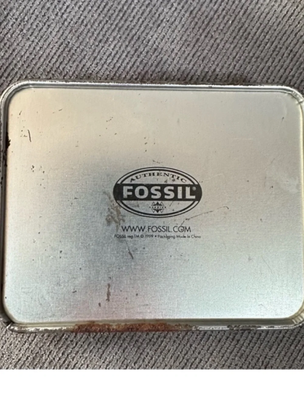 Vintage Fossil leather magnetic money clip golf classic used